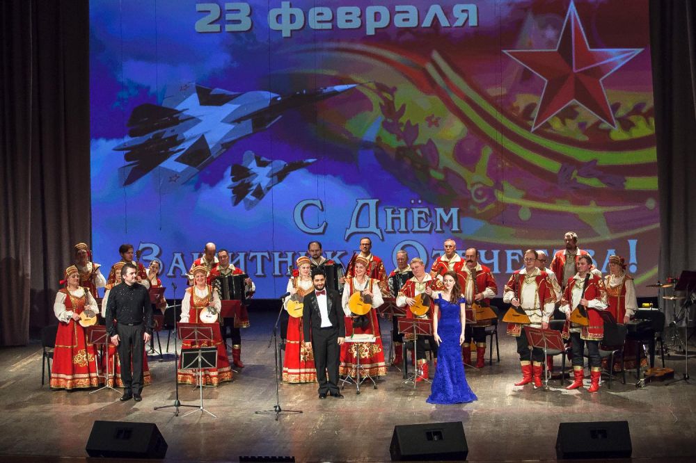 Оркестр «Русские узоры» выступил в Мытищах с программой ко Дню защитника Отечества
