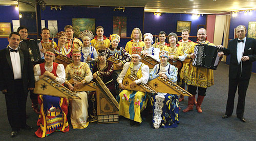 “Guslars of Russia” featured in a street performance